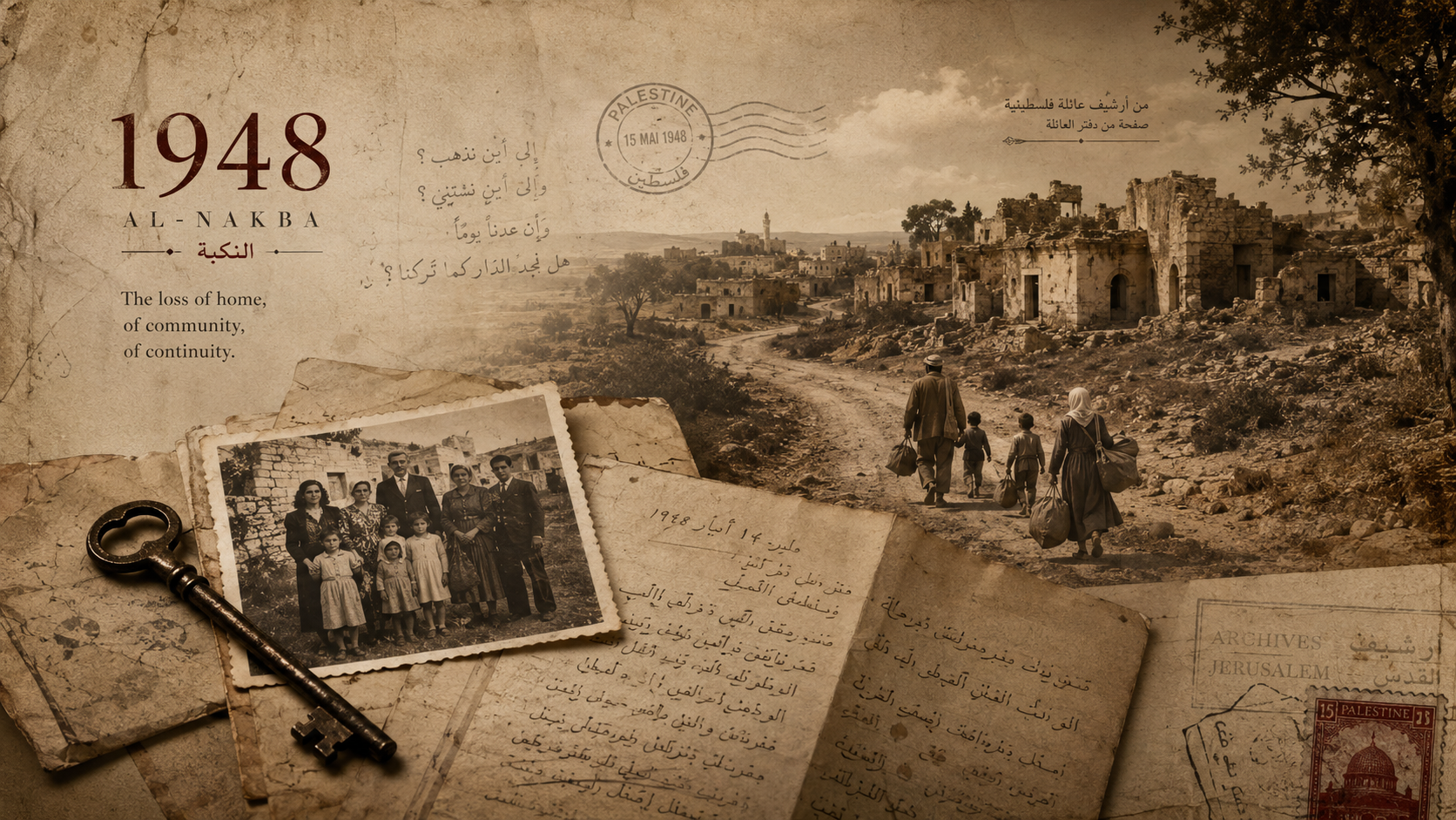 1948 Nakba milestone scene