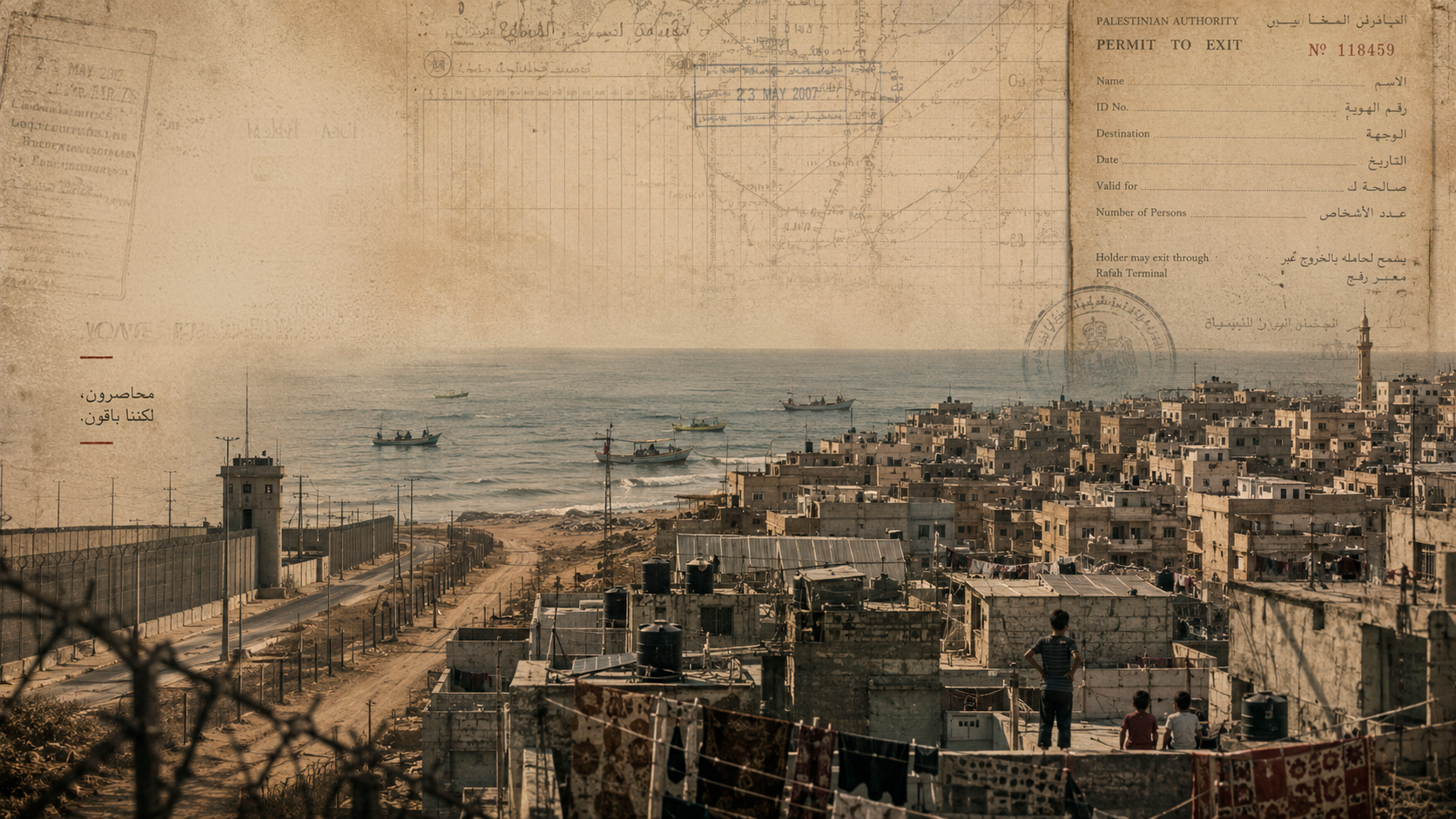 2007 Gaza Blockade milestone scene